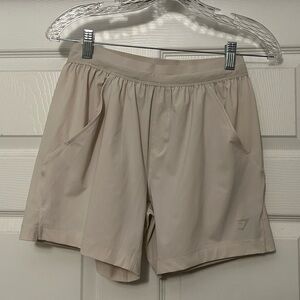 Brand new XS Gymshark Studio Shorts Mushroom Brown (light beige)